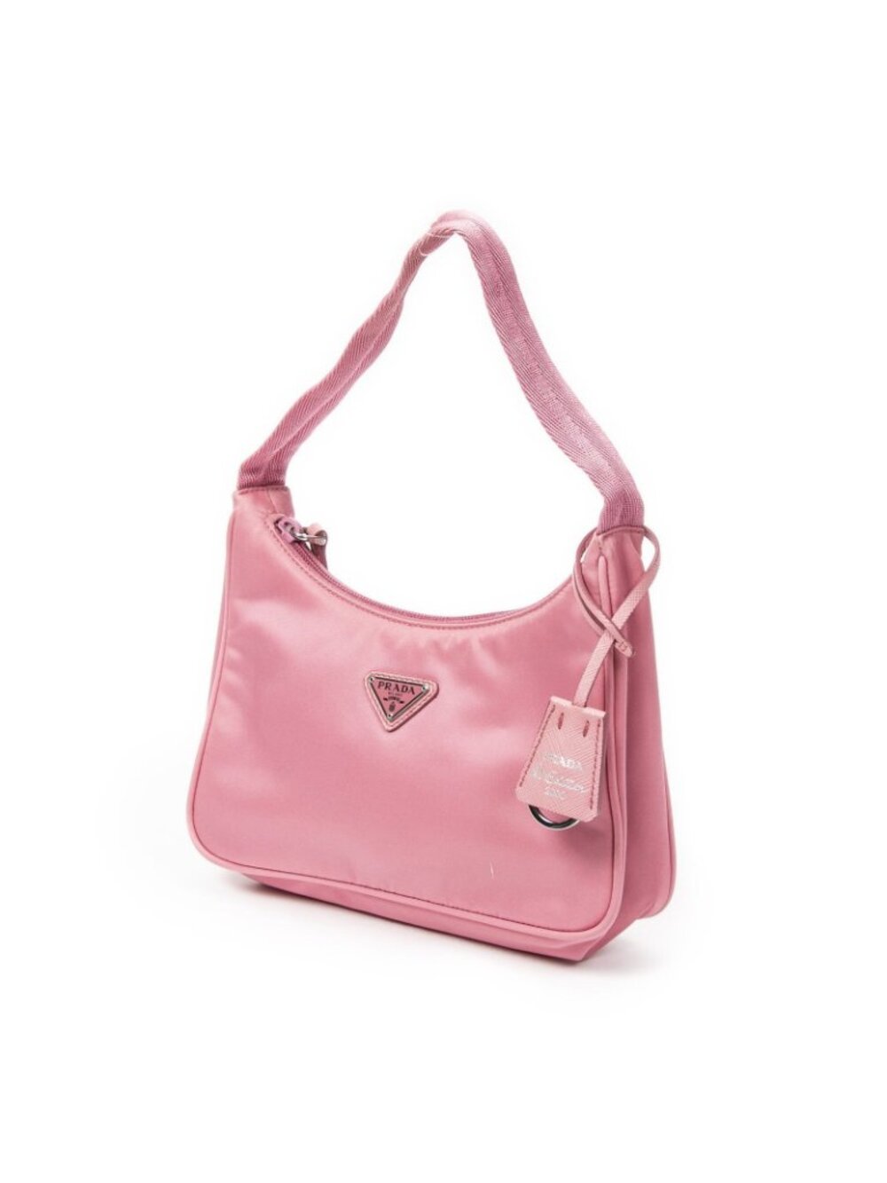 Prada Mini Zip Hobo Pink Nylon Canvas - Picture 12 of 15